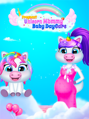 Unicorn Mom & Newborn - Babysitter Game Screenshot 0