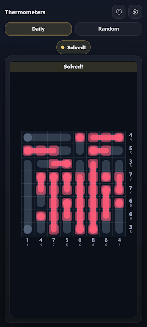 Thermometers - Logic Puzzle Screenshot 3
