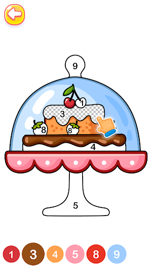 Food color by number for kids Screenshot 2