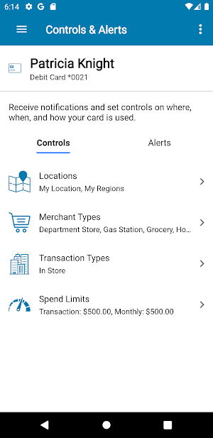 South Metro FCU CardSecure Screenshot 2