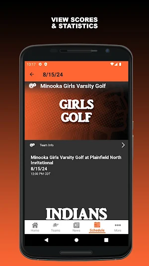 Minooka High School Athletics Screenshot 2