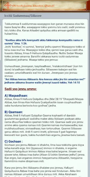 Ortodoksiin Deebii Qabdi. Screenshot 3