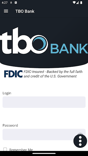 TBO Bank Mobile Screenshot 0