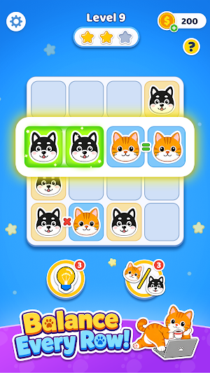 Pawdoku: Cat Dog Logic Puzzle Screenshot 1