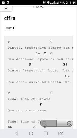 HARPA CIFRAS Screenshot 0