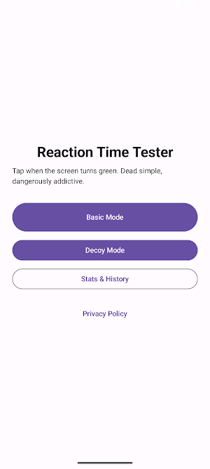 Reaction Time Tester Screenshot 0