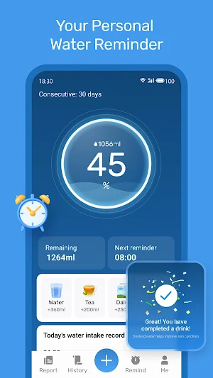 Health Tracker: Water Reminder Screenshot 0