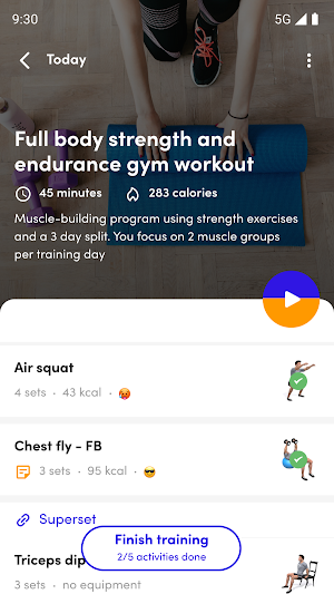 Allphysical training app Screenshot 2