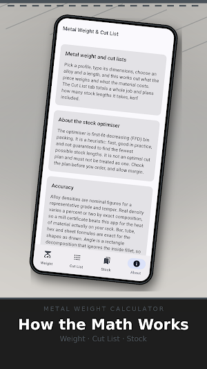Metal Weight Calculator Screenshot 3
