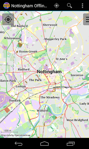 Nottingham Offline City Map Screenshot 0