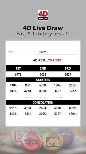 Perdana 4D Result & Prediction Screenshot 3