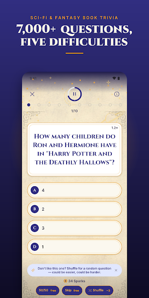 Sci-Fi & Fantasy Book Trivia Screenshot 1