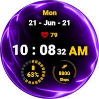 Fluid Purple Watch Face