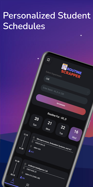 DIU Routine Scrapper Screenshot 1