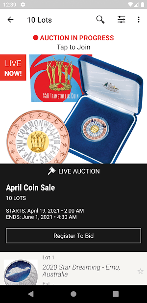 Coins Australia Auctions Screenshot 1