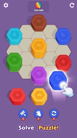 Hexa Sort Journey Screenshot 2