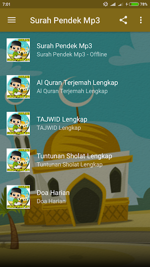 Surah Pendek Mp3 Offline Screenshot 0