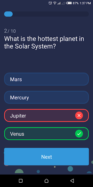Izzy Quiz Screenshot 2