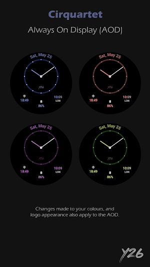 Y26 Cirquartet Watch Face Screenshot 3
