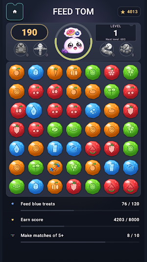 Tom Feed Much: Match 3 Screenshot 2