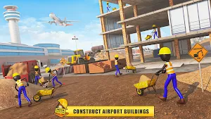Stickman Airport Construction Excavator Simulator Screenshot 1