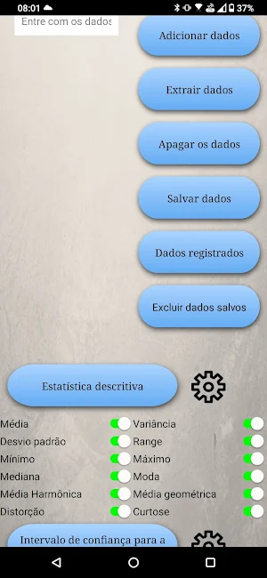 Estatística GTED - UFFS Screenshot 1