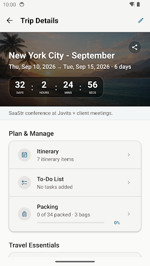 TickTrip: Travel Planner Screenshot 1