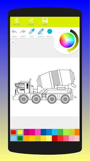 Construction Vehicles Coloring Screenshot 0