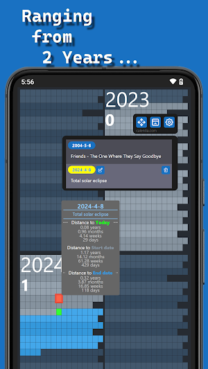 Simple Multi-Year Calendar Screenshot 1