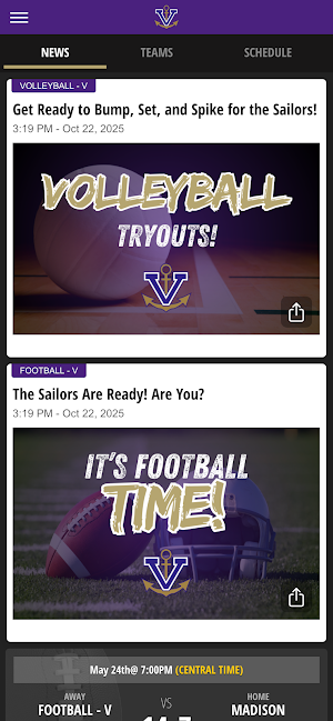 Vermilion Athletics Screenshot 1