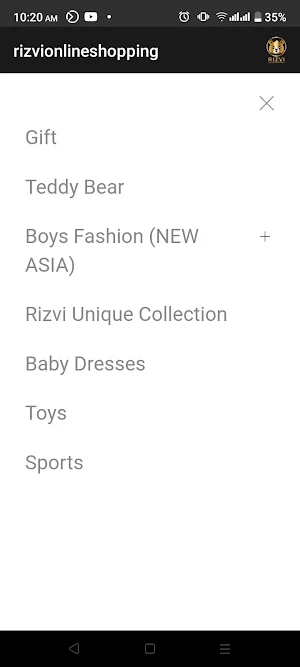 Rizvi Online Shopping Screenshot 1