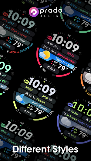 PRADO 97 Weather Watch Face Screenshot 3