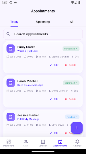 Spa Team Planner Screenshot 3