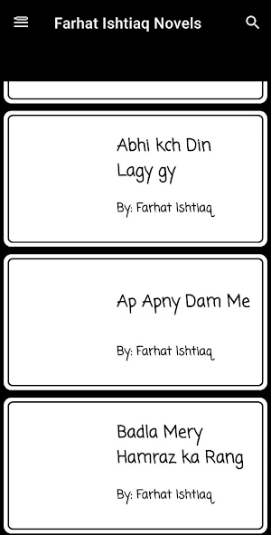 Farhat Ishtiaq All Novels Screenshot 3