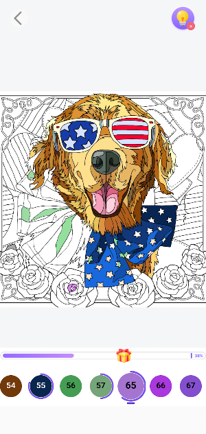 Dog Paint : Color by Number Screenshot 1