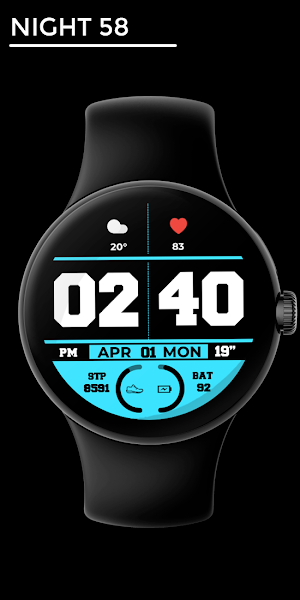 Night 58 - watch face Screenshot 0
