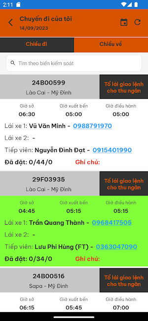 Futa Hà Sơn nội bộ Screenshot 2