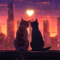 Qaz: Cat Couple Live Wallpaper