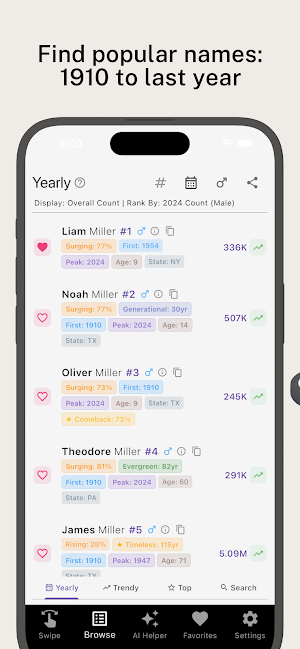 Name Analytics: Find Baby Name Screenshot 0