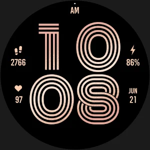 Beauty Rose Gold Watch Face Screenshot 3