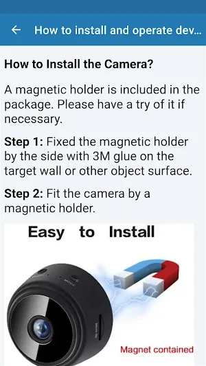 A9 Mini Wi-Fi Camera Guide Screenshot 1