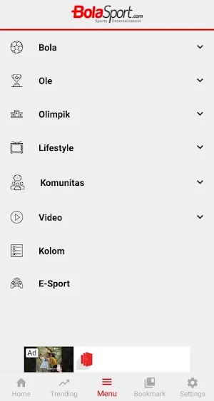 Bolasport: Berita Bola & Olahraga Terlengkap Screenshot 3