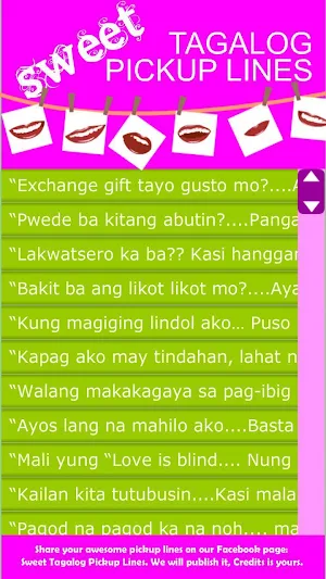 Sweet Tagalog Pickup Lines New Screenshot 0