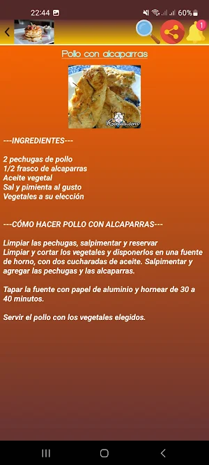 Recetas de cocina Screenshot 2