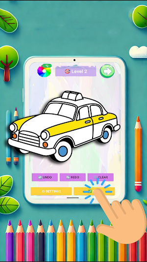 Magic Car Coloring Screenshot 3
