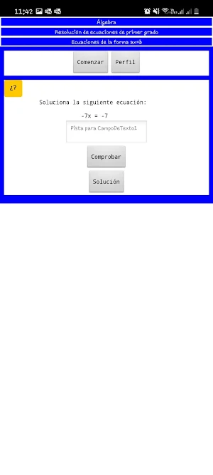 Prueba de Álgebra Screenshot 0