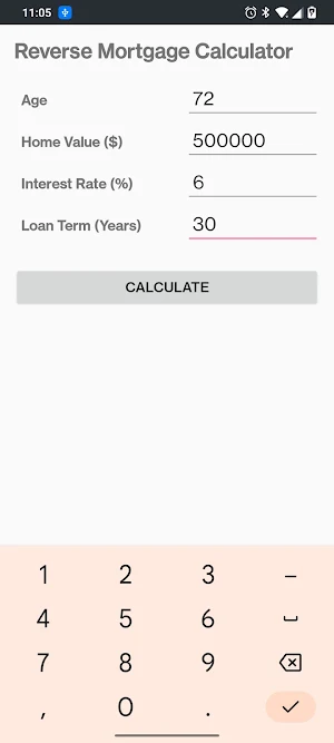 Reverse Mortgage Calculator Screenshot 3