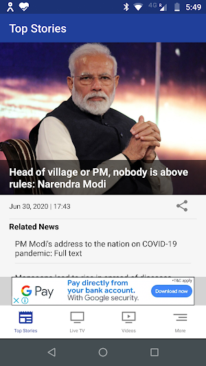 Times Now - English and Hindi News App Screenshot 0