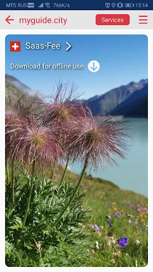 Saas-Fee map offline guide tourist navigation Screenshot 0