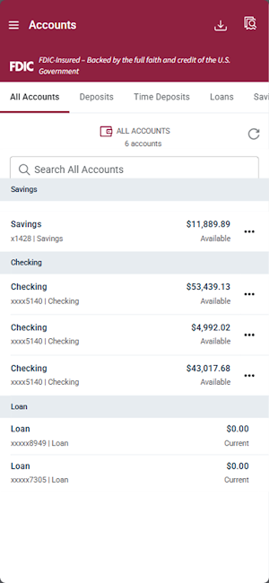Wilson Bank & Trust Treasury Screenshot 2